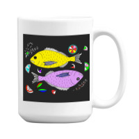 2fish Mix Colour Drowning 15 Oz Coffee Mug | Artistshot