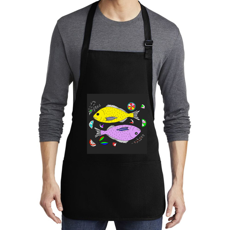 2fish Mix Colour Drowning Medium-length Apron | Artistshot