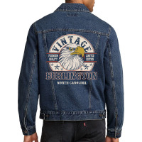 Retro Bald Eagle Burlington North Carolina Vintage Limited Edition Men Denim Jacket | Artistshot