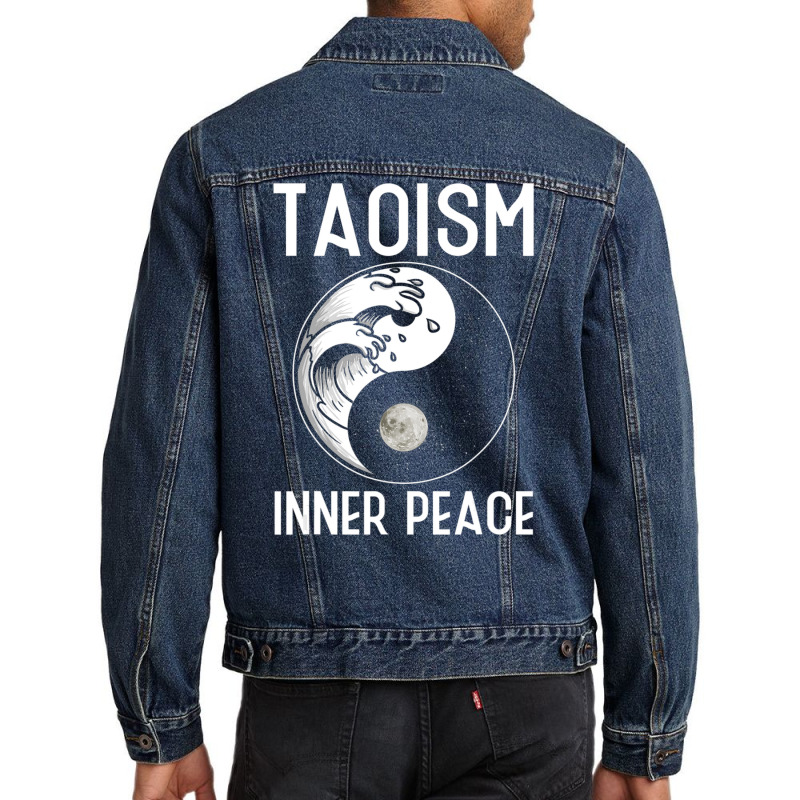 Taoism Inner Peace Daoism Spirituality Enlightenment Men Denim Jacket by cm-arts | Artistshot