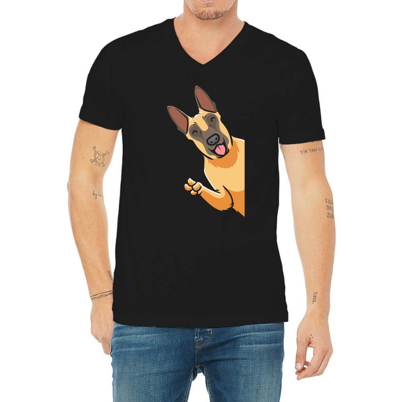 Malinois T  Shirt Malinois Dog B Elgian Shepherd Dog V-Neck Tee by gaetanonolan | Artistshot