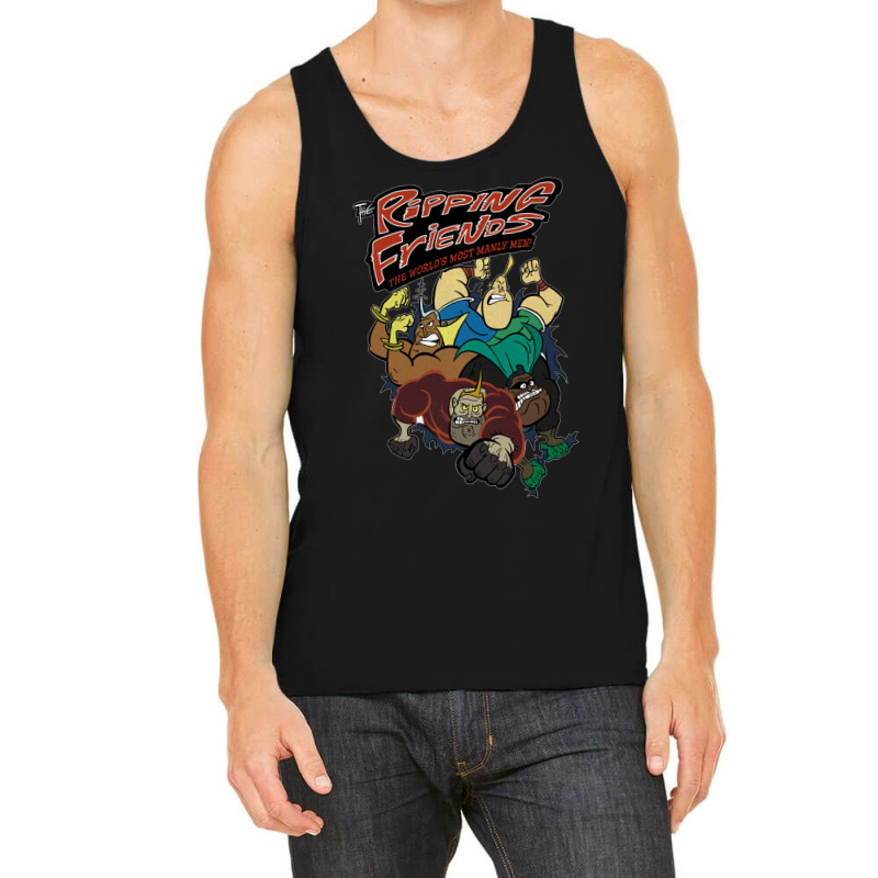 Tributetotherippingfriendstheworld'smostmanlymen!superheroparodycartoo Tank Top | Artistshot