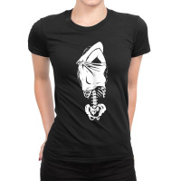 Womens Woman Skeleton Undressing Funny Halloween Costume Skull Bone T Ladies Fitted T-shirt | Artistshot