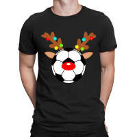 Christmas Reindeer Soccer Ball Design Sports Lover T-shirt | Artistshot