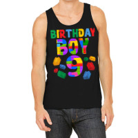 9th Birthday For Master Builder Boy 2013 Block Building Boys Tank Top | Artistshot