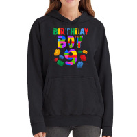 9th Birthday For Master Builder Boy 2013 Block Building Boys Vintage Hoodie | Artistshot