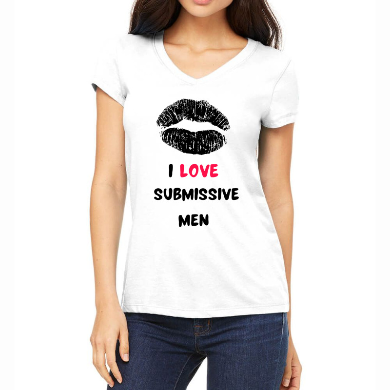 I Love Submissive Men Women's V-Neck T-Shirt by cm-arts | Artistshot