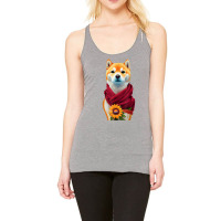 Flower Shiba Inu Ready To Moon Japanese American Aesthetic T Shirt Racerback Tank | Artistshot