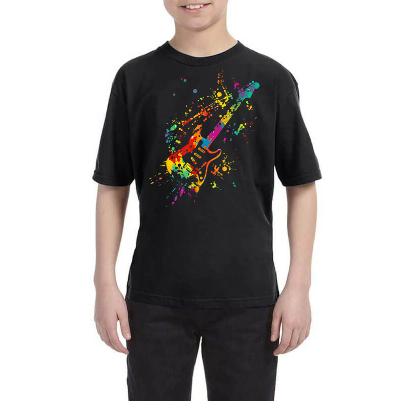 Musical Instrument Musician Music Rainbow Electric Guitar Youth Tee by August | Artistshot