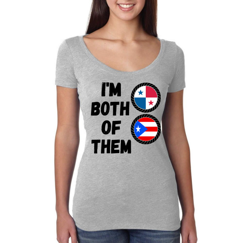 Half Panamanian Half Puerto Rican Roots & Panama Dna Flag Pullover Hoo Women's Triblend Scoop T-shirt by cm-arts | Artistshot