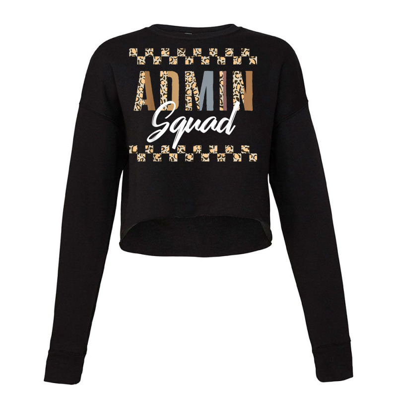 Principal Admin Squad Leopard Administrative Assistant Direc Cropped Sweater by August | Artistshot