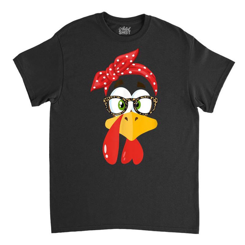 Turkey Face Glasses Leopard Thanksgiving Headband Women Girl T Shirt Classic T-shirt by cm-arts | Artistshot