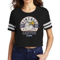 Retro Bald Eagle Canton Illinois Vintage Limited Edition Scorecard Crop Tee | Artistshot