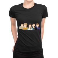 Kath _amp_ Kim  Whole Cast Vector Minimal Fan Art Ladies Fitted T-shirt | Artistshot