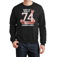 74 & Fabulous I Rose And Black Party Group Candid Photo Item Crewneck Sweatshirt | Artistshot