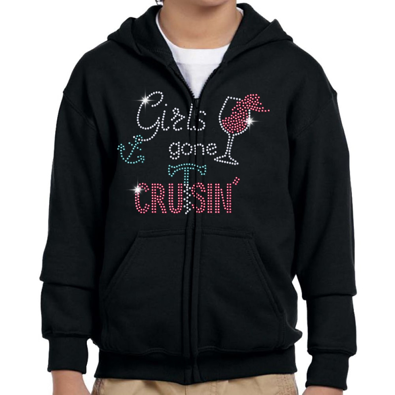 Girls Gone Cruisin Pink Wine Bling Rhinestone Tee For Woman T Shirt Youth Zipper Hoodie by claudettemeskqx | Artistshot