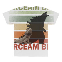 Scream Big. Lucky Lizard With Dinosaur Shadow For Pet Lover Long Sleev All Over Men's T-shirt | Artistshot