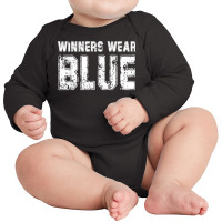 Winners Wear Blue Color War Camp Team Game Comp Boys Novelty T Shirt Long Sleeve Baby Bodysuit | Artistshot