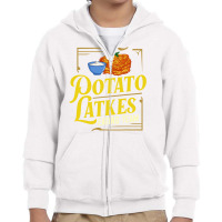 Potato Latkes Gift Jewish Hanukkah Youth Zipper Hoodie | Artistshot