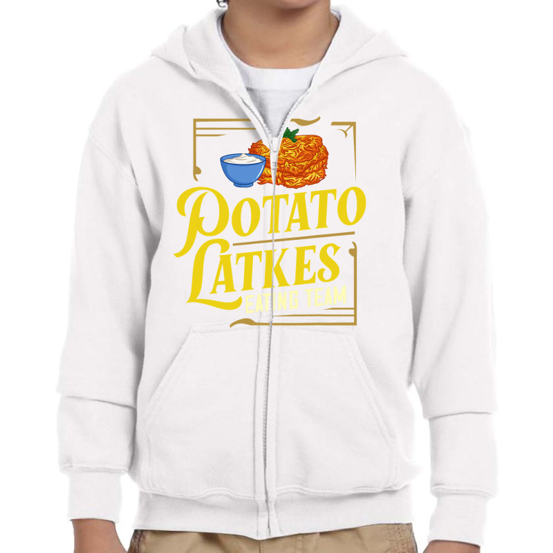 Potato Latkes Gift Jewish Hanukkah Youth Zipper Hoodie | Artistshot