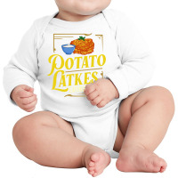 Potato Latkes Gift Jewish Hanukkah Long Sleeve Baby Bodysuit | Artistshot