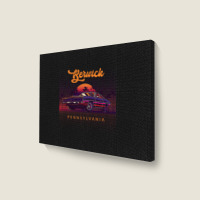 Berwick Pennsylvania Retro Vintage 80s 90s Muscle Cars Retrowave Aesth Landscape Canvas Print | Artistshot