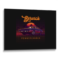 Berwick Pennsylvania Retro Vintage 80s 90s Muscle Cars Retrowave Aesth Metal Print Horizontal | Artistshot