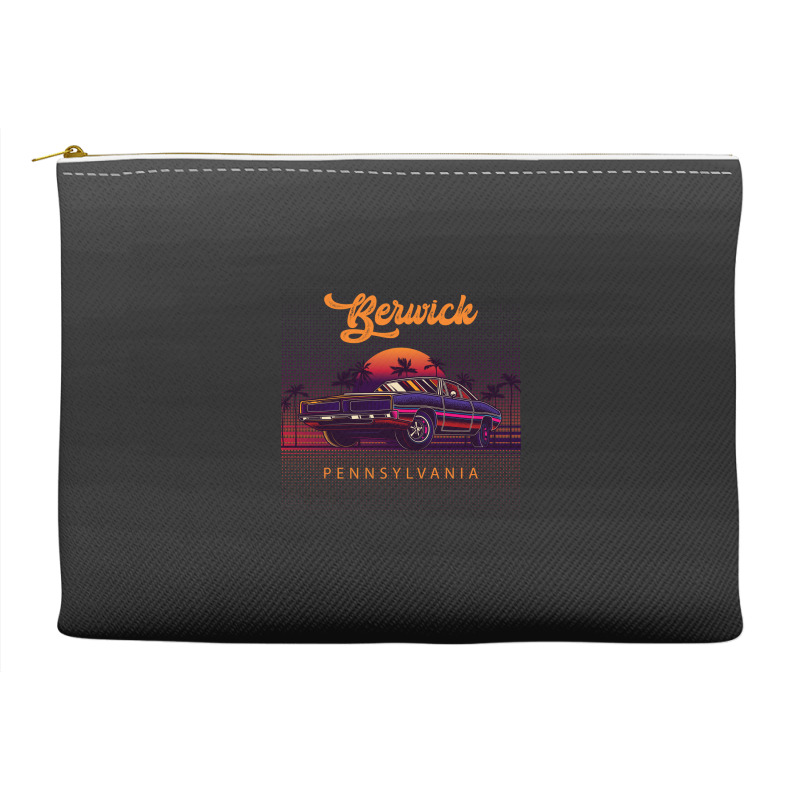 Berwick Pennsylvania Retro Vintage 80s 90s Muscle Cars Retrowave Aesth Accessory Pouches | Artistshot