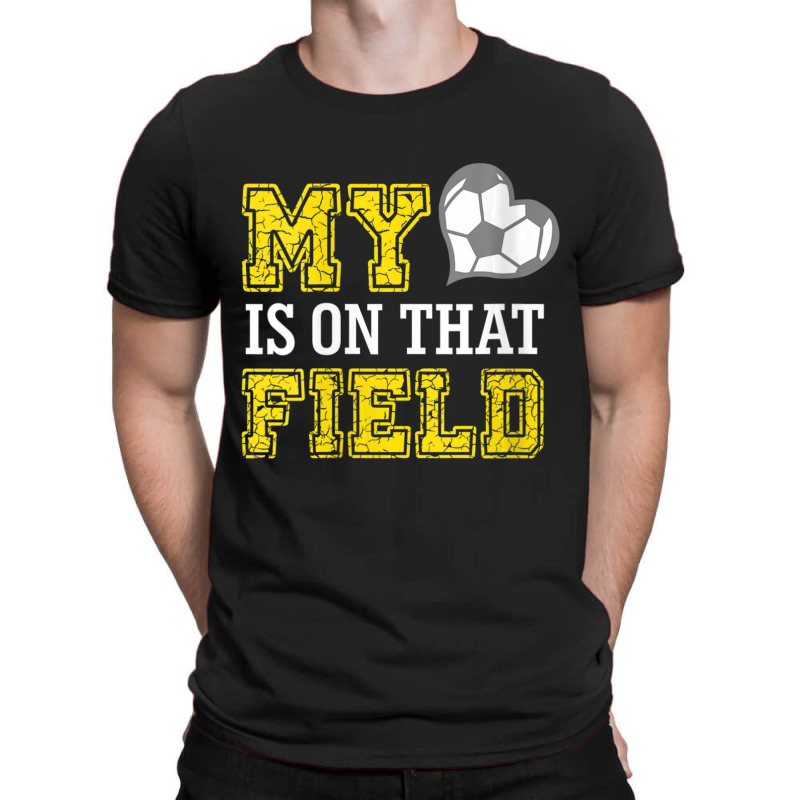 Womens My Heart Is On That Field Soccer Ball Mom Mothers Day V-neck T-shirt | Artistshot