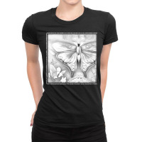 Illustrated Butterfly With Light Distressed Effect T Shirt Ladies Fitted T-shirt | Artistshot