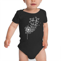 Womens Dandelion Musical Notes Meadow Nature Flower V Neck T Shirt Baby Bodysuit | Artistshot