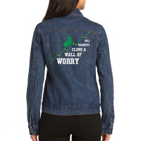 Trading Or Investing For Bull Markets Climb A Wall Of Worry T Shirt Ladies Denim Jacket | Artistshot