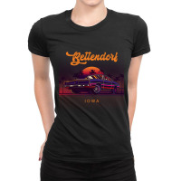 Bettendorf Iowa Retro Vintage 80s 90s Muscle Cars Retrowave Aesthetic Ladies Fitted T-shirt | Artistshot