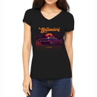 Bettendorf Iowa Retro Vintage 80s 90s Muscle Cars Retrowave Aesthetic Women's V-neck T-shirt | Artistshot