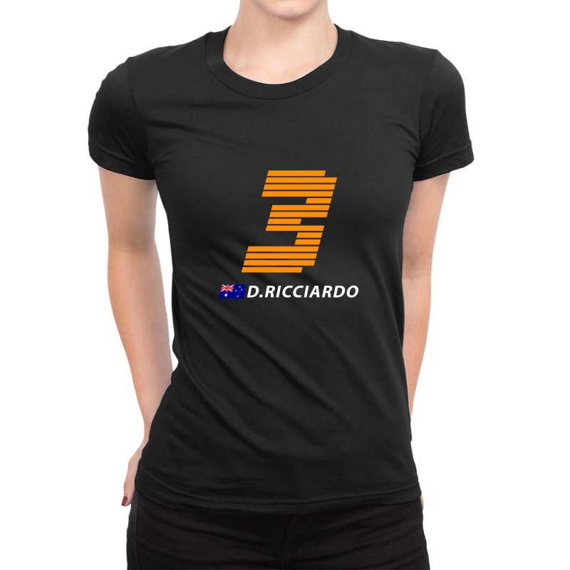 F1 Daniel Ricciardo 3 2022 Ladies Fitted T-Shirt by AngieFurr | Artistshot