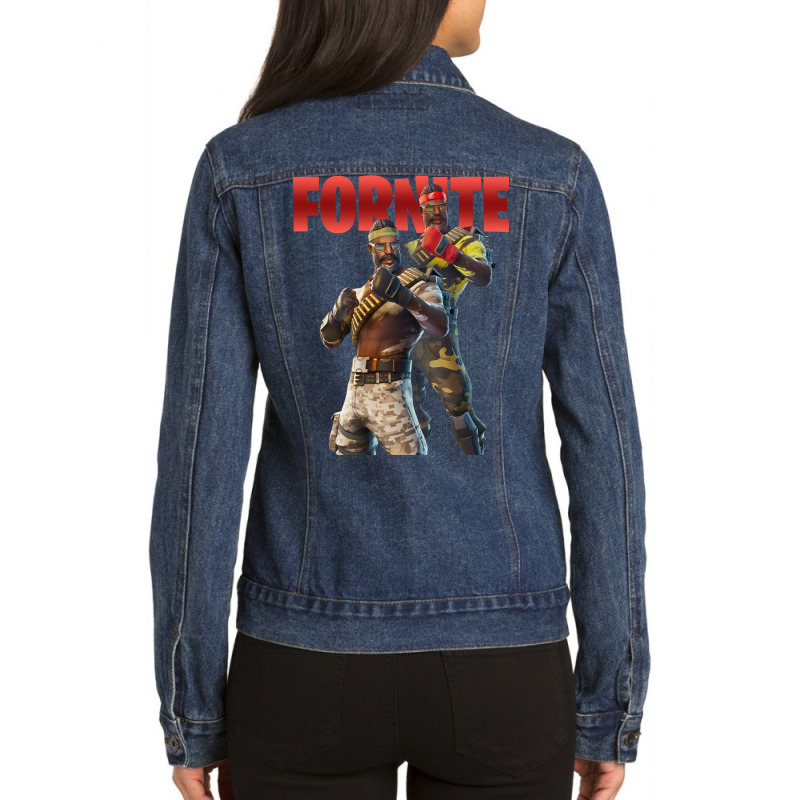 Bandolier Ladies Denim Jacket by michevdesign | Artistshot