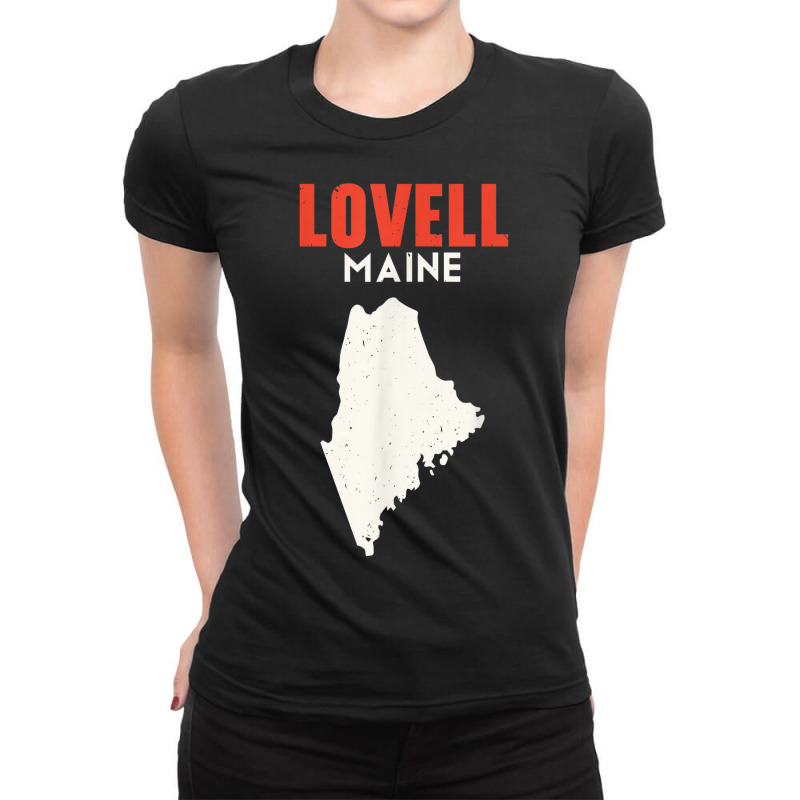 Lovell Maine Usa State America Travel Mainer Ladies Fitted T-Shirt by Queens | Artistshot