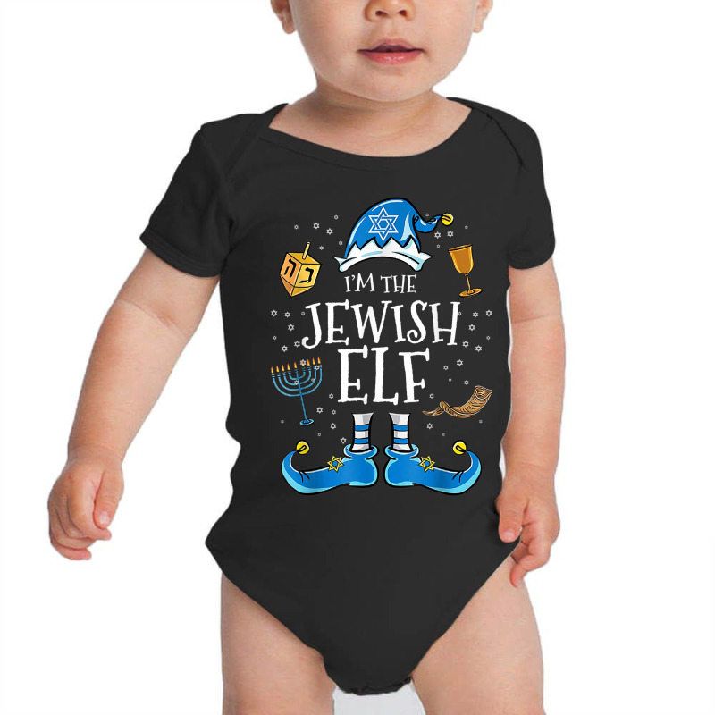 Jewish Elf Christmas Funny Chanukah Hanukkah Jewish Holiday Baby Bodysuit | Artistshot