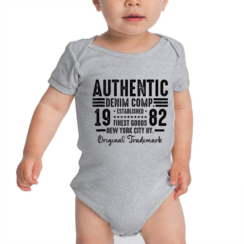 New York City Born In 1982 Authentic Vintage Birthday Tank Top Baby Bodysuit by cm-arts | Artistshot