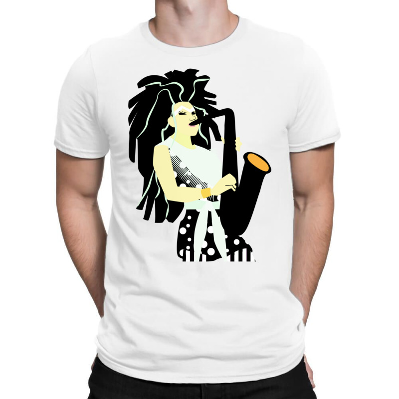 The Girl With The Sax T-Shirt by MAALDONADO | Artistshot