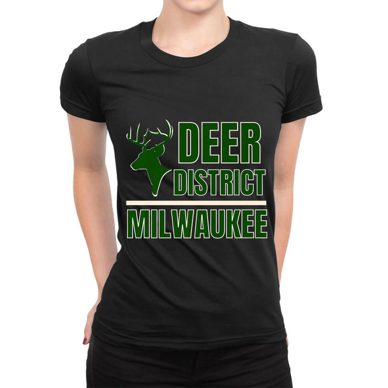 Vintage Milwaukee Fear Deer District Wisconsin Basketball Premium Ladies Fitted T-Shirt by cm-arts | Artistshot