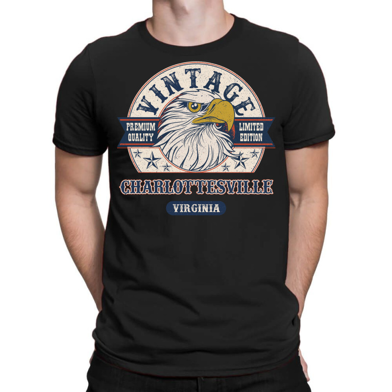 Retro Bald Eagle Charlottesville Virginia Vintage Limited Edition T-shirt | Artistshot