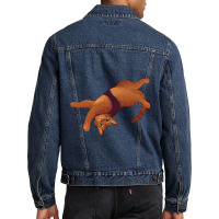 Stray Game Cat Cute Lie- Limited Edition  Perfect Gift Men Denim Jacket | Artistshot