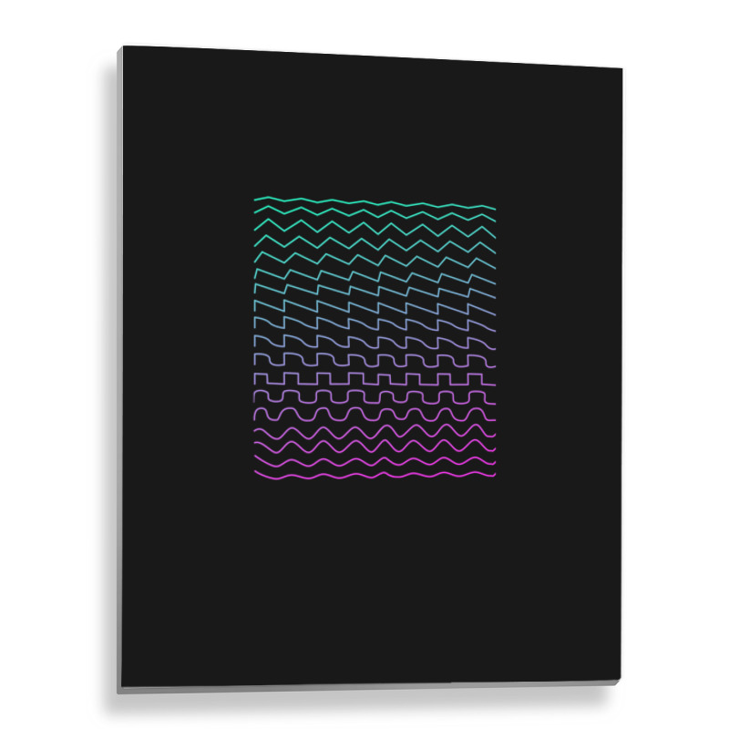 Synthesizer Waveforms Metal Print Vertical | Artistshot