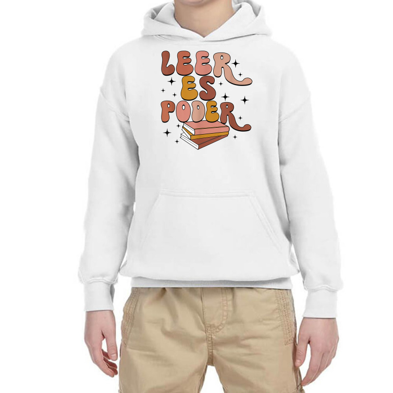 Leer Es Poder Groovy Spanish Teacher Bilingual Maestra T Shirt Youth Hoodie by cm-arts | Artistshot