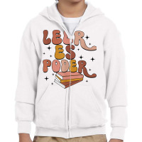 Leer Es Poder Groovy Spanish Teacher Bilingual Maestra T Shirt Youth Zipper Hoodie | Artistshot