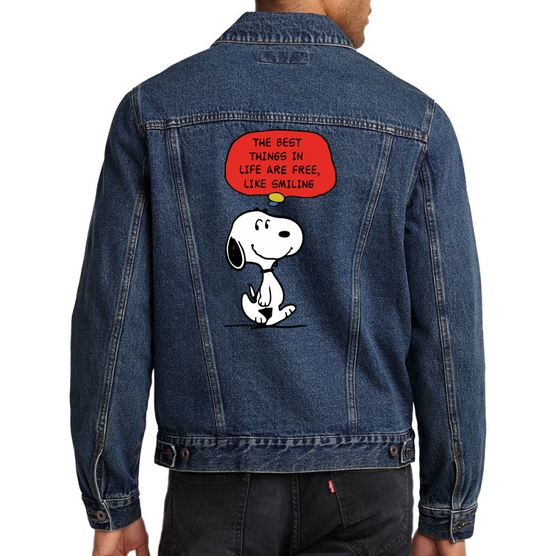 Peanuts Best Things In Life Are Free Men Denim Jacket | Artistshot