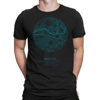 Bristol City Map Coordinates T-shirt | Artistshot