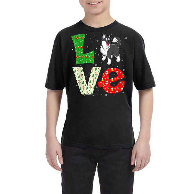 Santa Hat Christmas Themed Love Alaskan Malamute Dog Xmas T Shirt Youth Tee | Artistshot