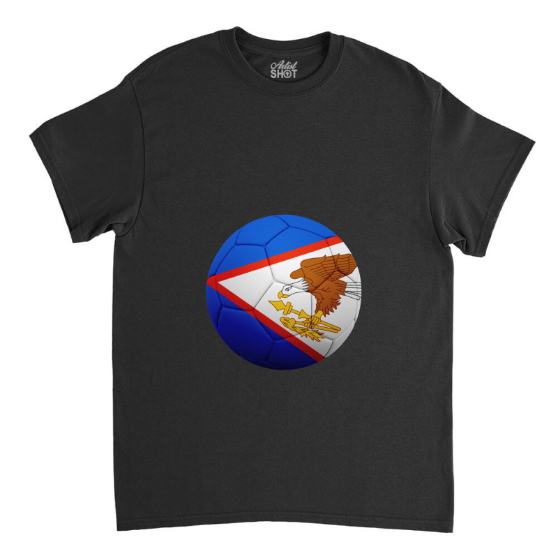 Football Soccer American Samoa Flag Ball American Samoan Flag Football Classic T-shirt by CharlieFairchild | Artistshot